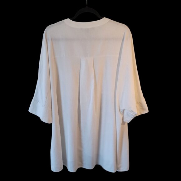 Marc New York, Top, 1X, Cream/Off-White, Tunic, Lightly Used, Linen Blend - Picture 4 of 10